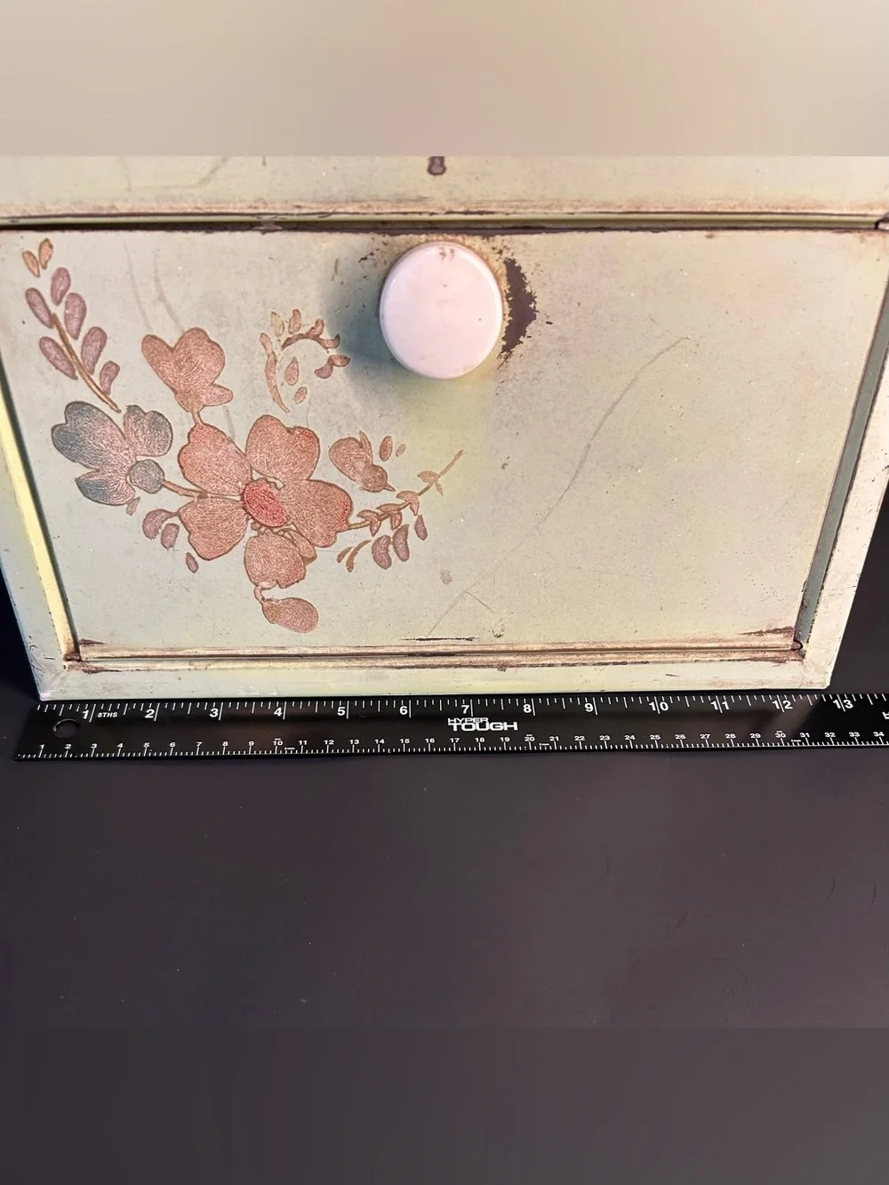 Vintage 1950’s Metal Bread Box With Pie Safe